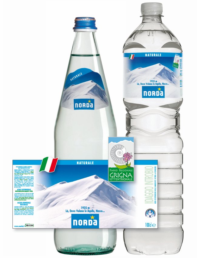 Norda etichetta 2011 bottiglia PET plastica e Vetro ristorazione